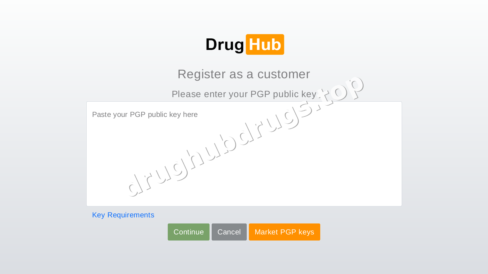 Drughub Drugs interface — view 2